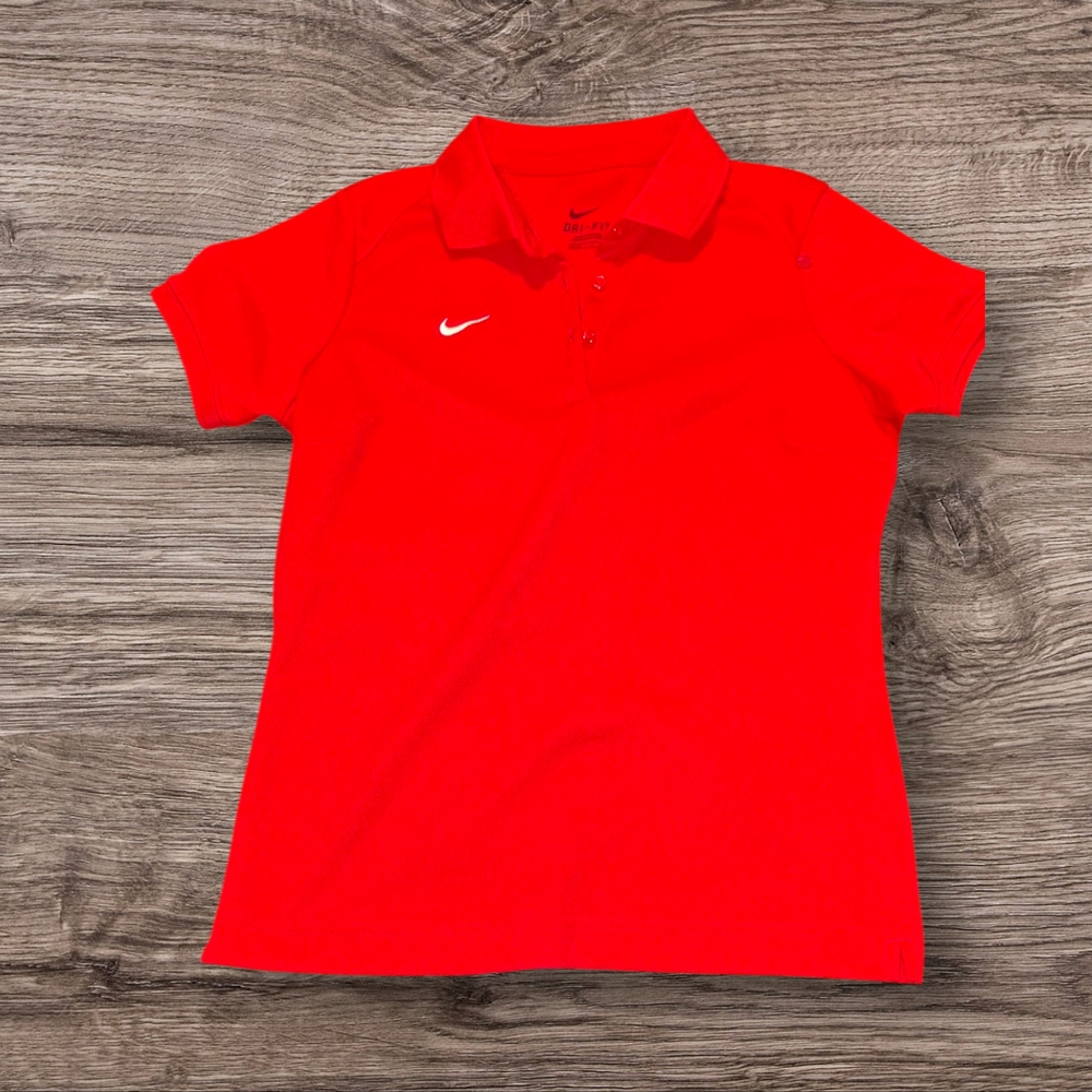 Nike Red Polo Shirt Classic Design